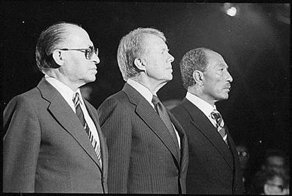 Begin Carter and Sadat at Camp David 1978