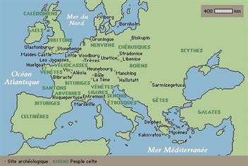 carte sites peuples celtes