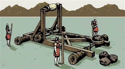 La catapulte, invention (-399) et évolution