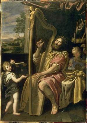 Le roi David jouant de la harpe par Domenico Zampieri, 1620, ©Versailles Le roi David jouant de la harpe par Domenico Zampieri, 1620, ©Versailles