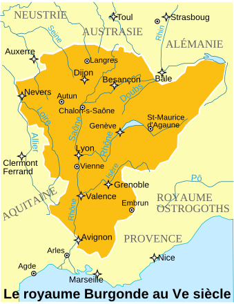 Le royaume Burgonde au Ve siècle
