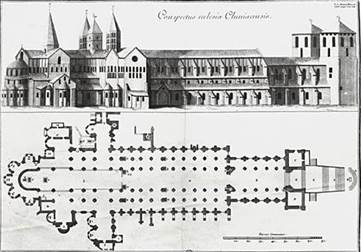 plan abbaye cluny