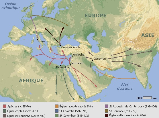 developpement christianisme carte