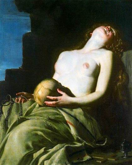 Guido Cagnacci Maddalena svenuta  image 4