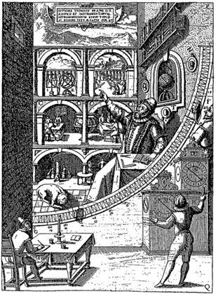 Tycho Brahes - 1598 - Gravure du Astronomiae instauratae mechanica