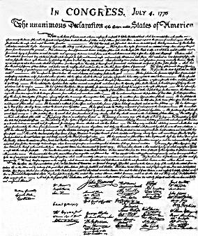 declaration independance texte original