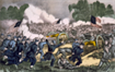 La bataille de Gettysburg, lithographie de Currier & Ives. gettysburg_currier_ives150