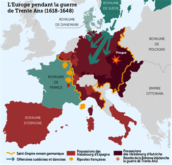 guerre de trente ans carte europe