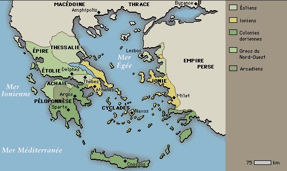 carte grece antique