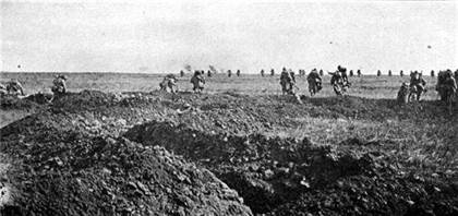 Assaut francais au Chemin des Dames