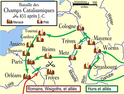 carte champs catalauniques