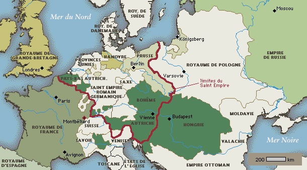 carte europe guerre .sept ans