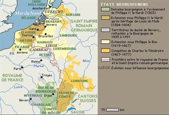 carte etats bourguignons