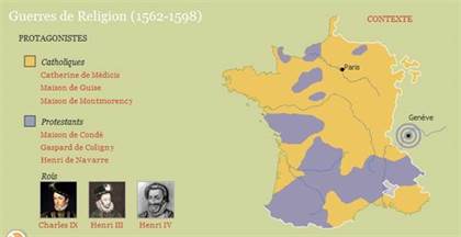 carte zone influence guerres religion