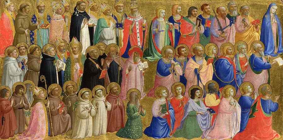 vierge marie apotres saints fra angelico