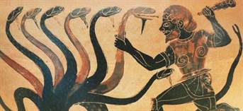 Hercule combattant lHydre de Lerne Cramique VIe sicle av.J.C
