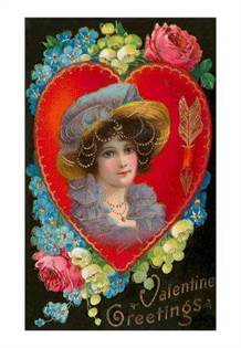 Carte ancienne pour la Saint Valentin. carte_ancienne