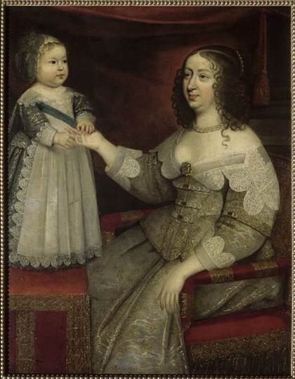 Anne d'Autriche et Louis XIV enfant Louis XIV et Anne dAutriche