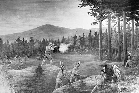 Champlain combattant les iroquois. champlain iroquois