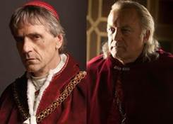 Jeremy Irons et John Doman comparatif-borgia