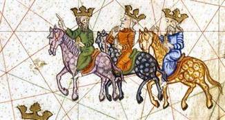 Atlas catalan (XIVe) rois mages